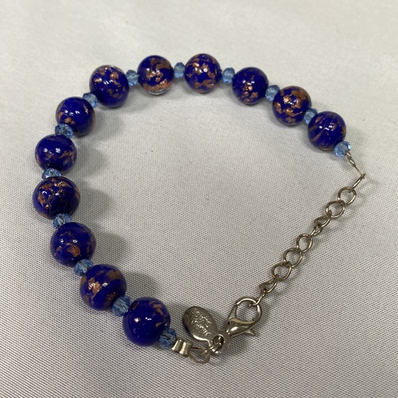 Pretty group of 9 bracelets various styles and shades of blue - Picture 4 of 8